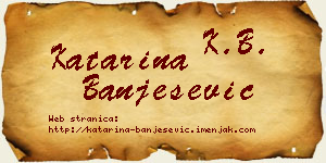 Katarina Banješević vizit kartica